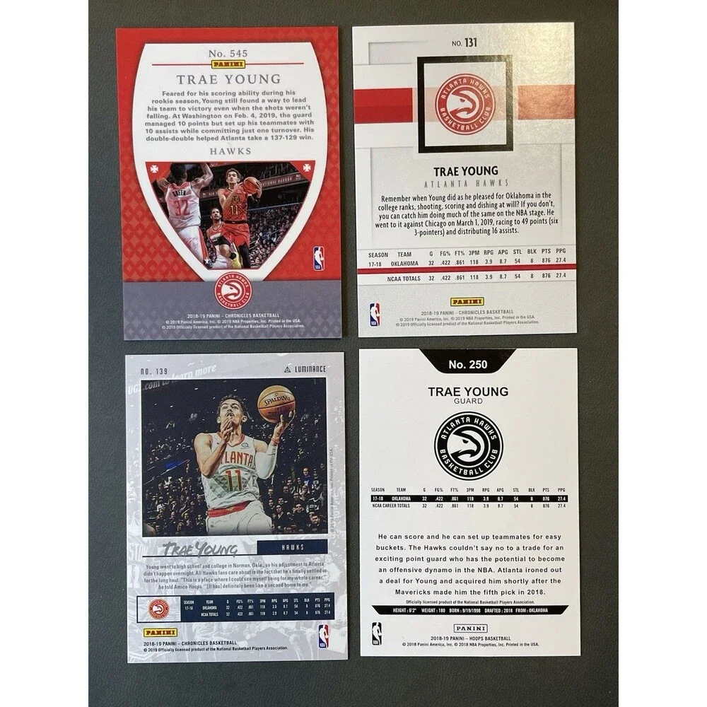 Trae Young RC Lot 2018-19 Optic Blue Velocity Prizm Rated Rookie Essentials More